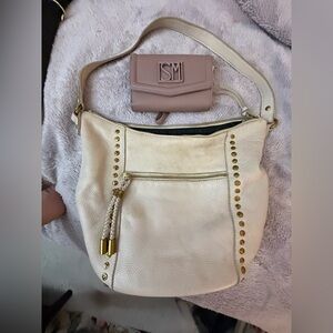 Vintage The SAK Collective Simi Leather Hobo Bag in Stone
